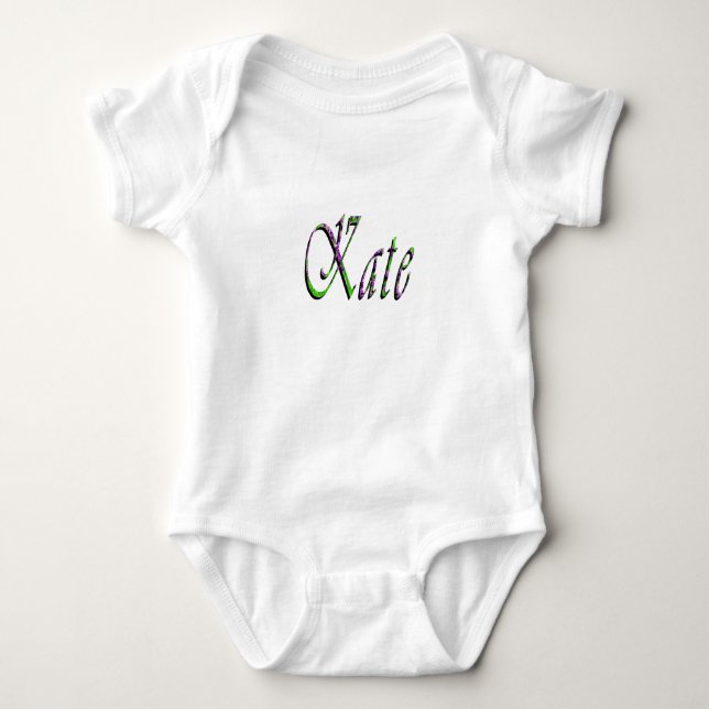 Body Para Bebê "Kate", Nome, Logotipo,  (Frente)