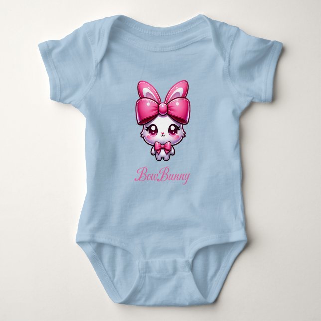 Body Para Bebê Kawaii Bunny Coquette, BowBunny (Frente)