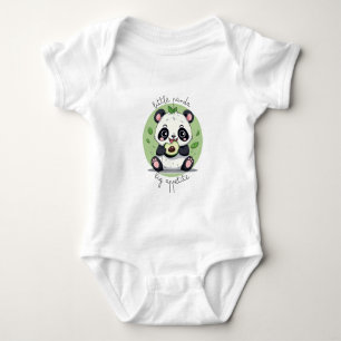 Body Para Bebê Kawaii Cute Baby Panda Comendo Avocado