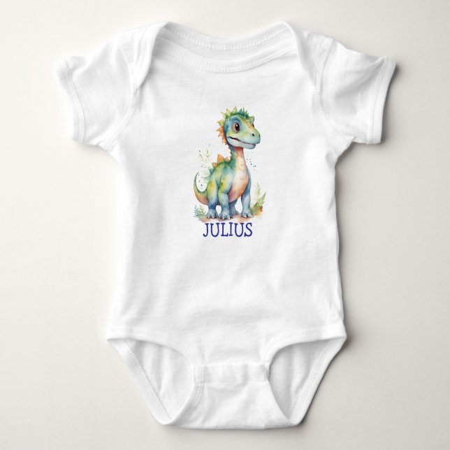 Body Para Bebê Kawaii Dino Baby Nursery Doce Doce Presente Pré-Hi (Frente)