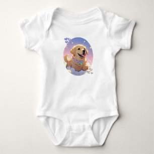 Body Para Bebê Kawaii Labrador Retriever céu e estrelas