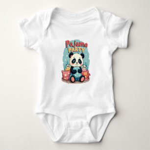Body Para Bebê Kawaii Panda Pajama Partido Cozy Sleepover Aestéti