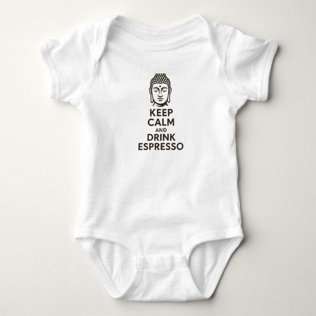 Body Para Bebê Keep Calm and Drink Espressp (Frente)