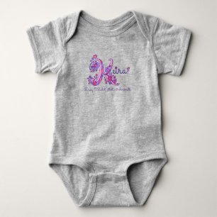 Body Para Bebê Keira significado do nome feminino K monograma cor