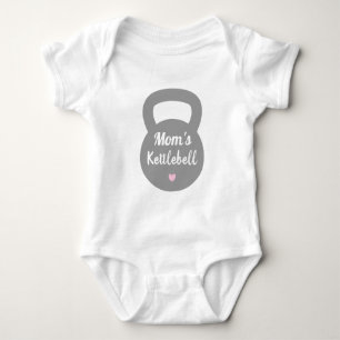 Body Para Bebê Kettlebell da Mamãe, Exercício Engraçado