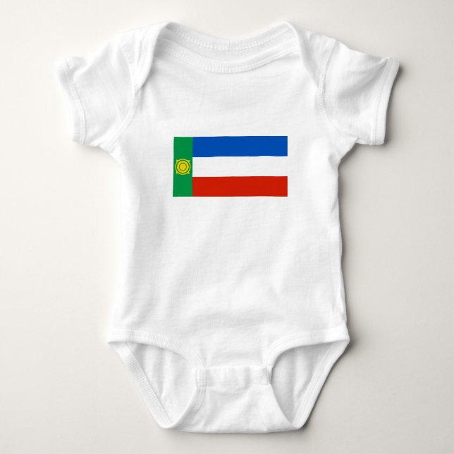 Body Para Bebê Khakassia Flag (Frente)