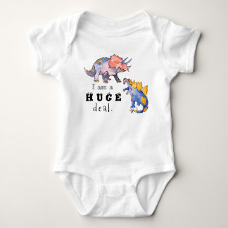 Body Para Bebê KHS Cute Watercolor Eu Sou um Dinossauro Muito Imp