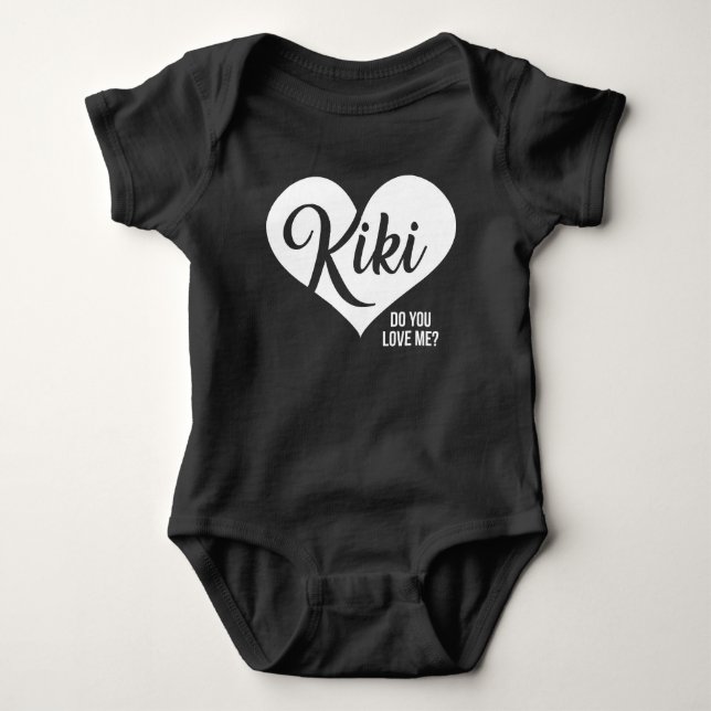 Body Para Bebê Kiki - você ama-me? - Romper de Playsuit do bebê (Frente)
