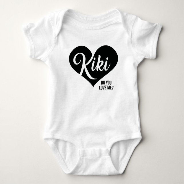 Body Para Bebê Kiki - você ama-me? - Romper de Playsuit do bebê (Frente)