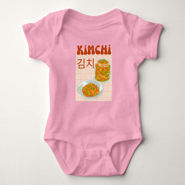 Body Para Bebê kimchi fofo (Frente)
