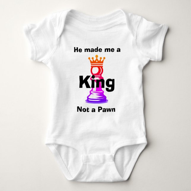 Body Para Bebê King Not Pawn Onsie (Frente)
