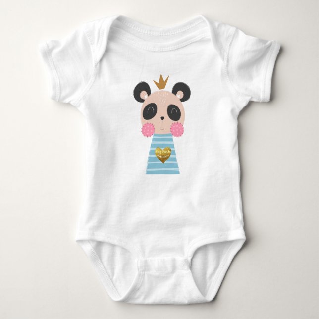 Body Para Bebê King Panda Baby Jersey Bodycase (Frente)
