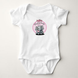 Body Para Bebê KiniArt Elefante Dia dos Namorados