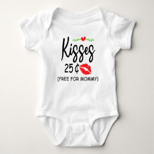 Body Para Bebê Kisses 25 Centavos Gratuitos Para Mamãe Dia de os