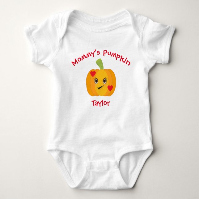 Body Para Bebê Kisses Mommys Pumpkin (Frente)