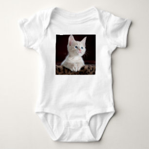Body Para Bebê Kitten Branco Vulnerável