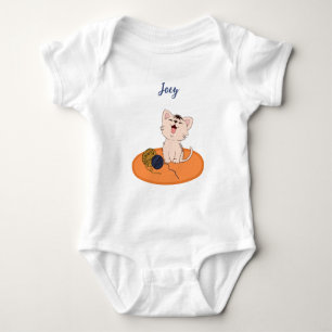 Body Para Bebê Kitten com Wool Ball
