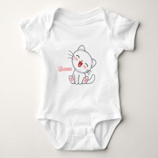 Body Para Bebê Kitten Personalizado (Frente)