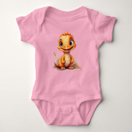 Body Para Bebê Kleine Oranje Dino