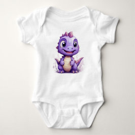 Body Para Bebê Kleine Paarse Dino