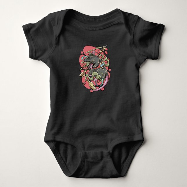 Body Para Bebê Knight Rat (Frente)
