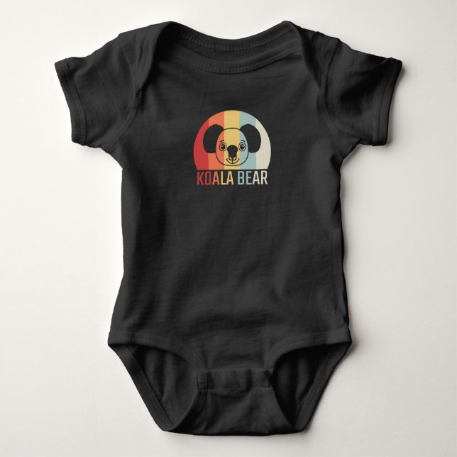 Body Para Bebê Koala Bear Retro (Frente)