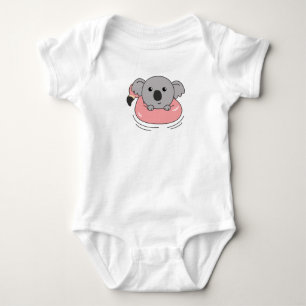 Body Para Bebê Koala Flamingo Natação Rings Summer
