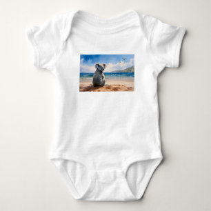 Body Para Bebê Koala observando o oceano