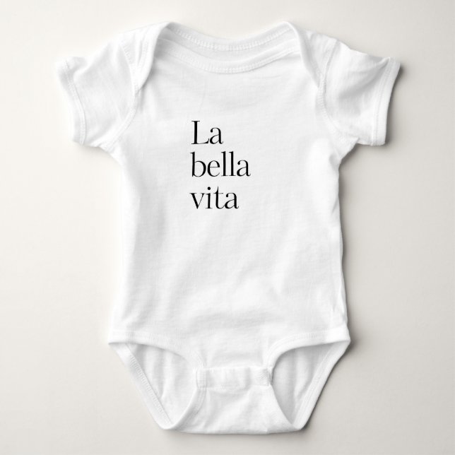 Body Para Bebê La bella vita (Frente)