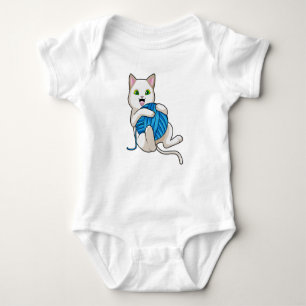 Body Para Bebê Lã de Brincação de Gato