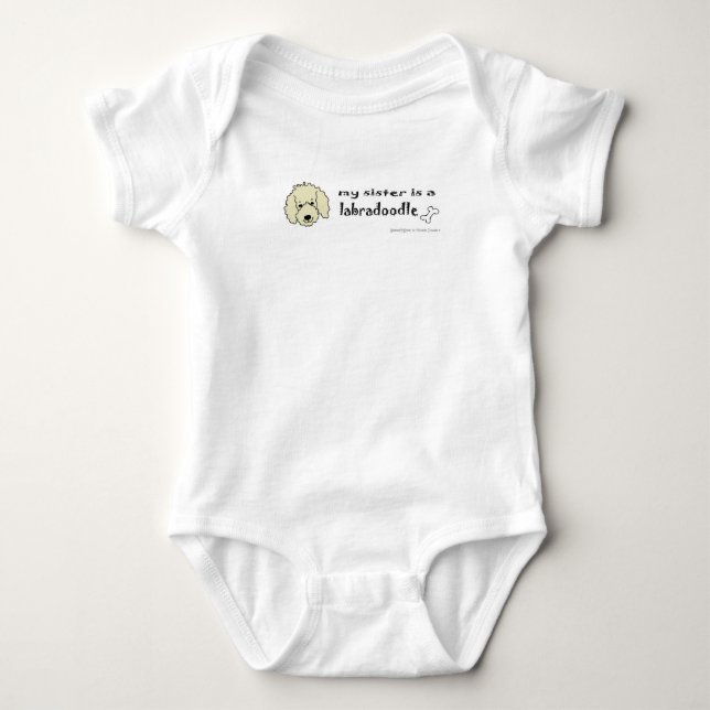 Body Para Bebê labradoodle (Frente)