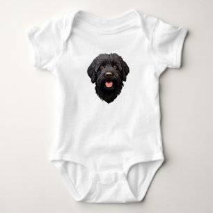 Body Para Bebê Labradoodle Black Dog