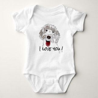 Body Para Bebê Labradoodle Eu Te Amo