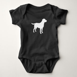 Body Para Bebê Labrador Chá de fraldas Cão Cinza Lab Sexo Neutr