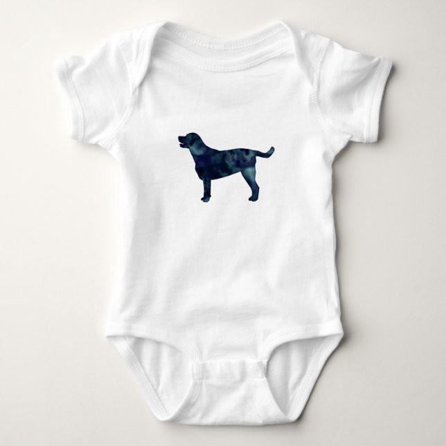 Body Para Bebê Labrador Retriever Geométrico Pattern Silhouette (Frente)