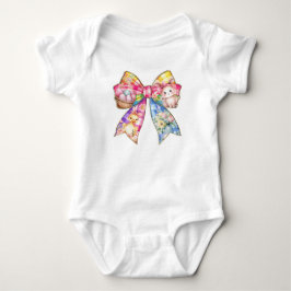 Body Para Bebê Laço Coquete de Páscoa Colorido