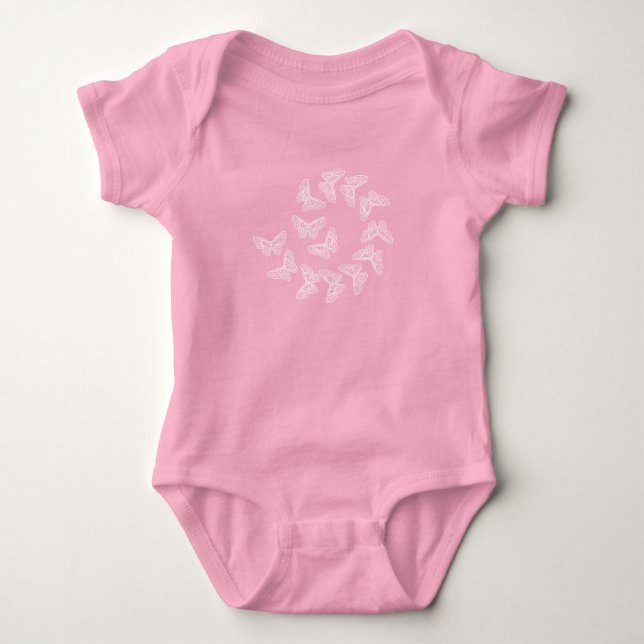 Body Para Bebê Lacy Butterflies Baby Bodycase (Frente)