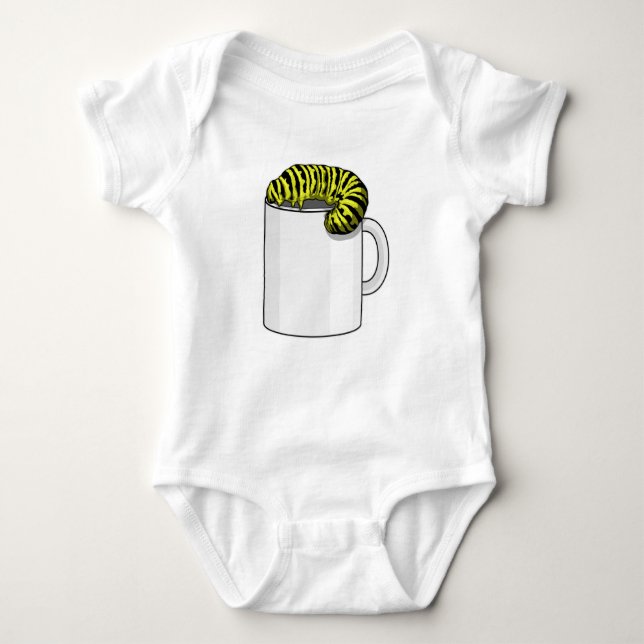 Body Para Bebê Lagarta com Mug (Frente)