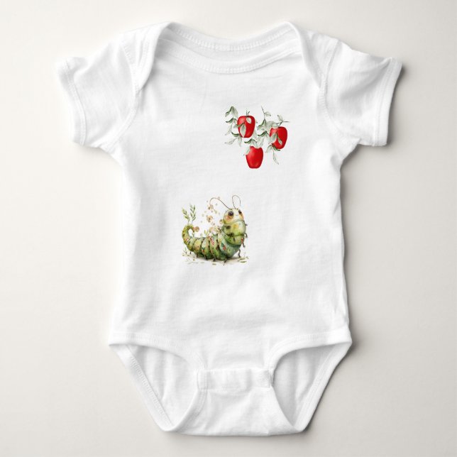 Body Para Bebê Lagarta Fofa (Frente)