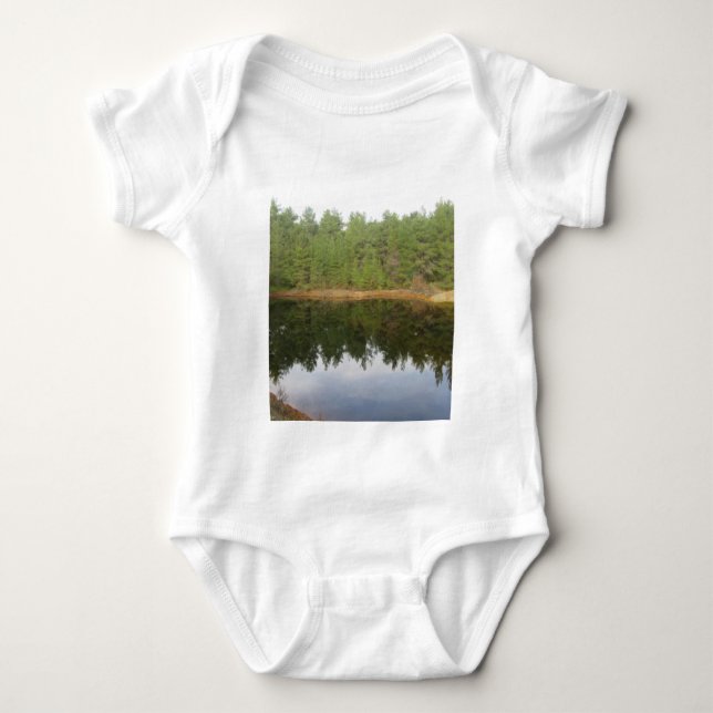 Body Para Bebê Lago de Reflexo do Pinheiro (Frente)