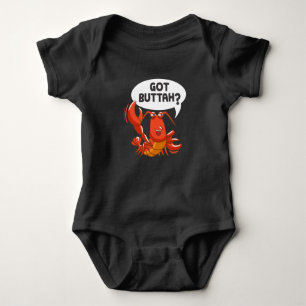 Body Para Bebê Lagosta Comida do Mar Apanhou o Buttah