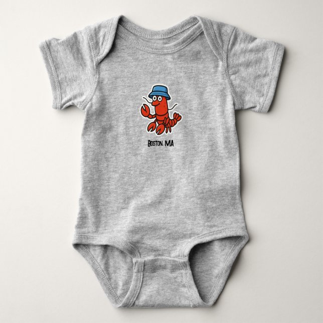 Body Para Bebê Lagosta Personalizável  (Frente)