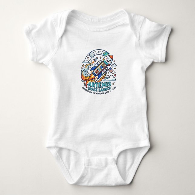 BODY PARA BEBÊ LANÇAMENTO ESPACIAL ARTEMIS (Frente)