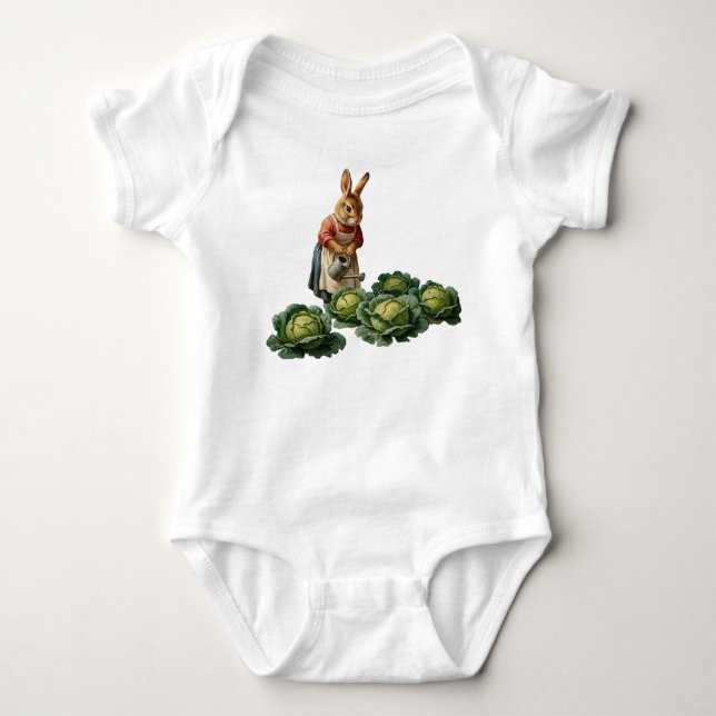 Body Para Bebê Lapine aux choux (Frente)