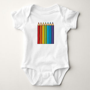 Body Para Bebê Lápis de Coloração do Arco-Íris