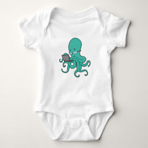 Body Para Bebê Laptop Octopus