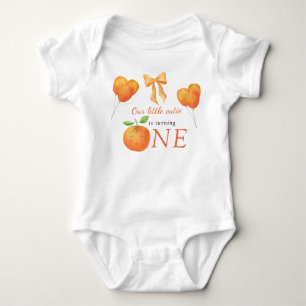 Body Para Bebê Laranja Cutie Pequena Aniversário de 1 ano