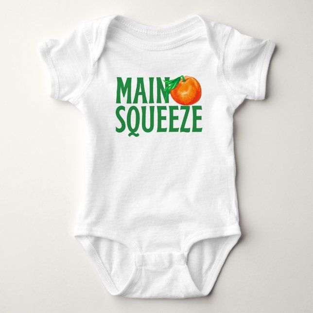 Body Para Bebê Laranja Main Squeeze (Frente)