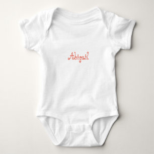 Body Para Bebê Laranja Simples Nome Personalizado