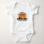 Body Para Bebê Las Vegas Strip Sunset Custom Vacation<br><div class="desc">Cool custom Las Vegas skyline at sunset baby bodysuit for your family vacation or bachelor party trip to the city of lights. Gamble from sunrise to sundown in this city and remember it with this keepsake souvenir.</div>
